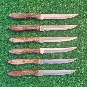 Lot of 6 Cordon Bleu Knives High Carbon Japan Steak Knife’s No Box No Block